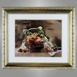 伊飛湘繡家居掛畫純手工刺繡逆光下的鮮果靜物餐廳裝飾畫 e20076