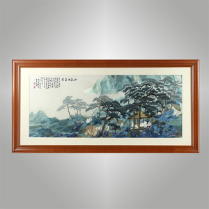 已售  伊飛湘繡純手工刺繡單面繡家居掛畫客廳書房壁畫仿古風景 松泉雅集圖 編號：b10101